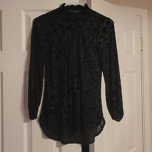 WHBM petite velvet burnout tunic